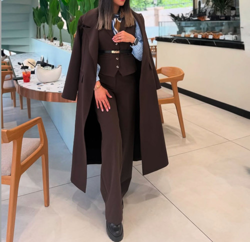 کت و شلوار و جلیقه بلند دخترانه مزونی