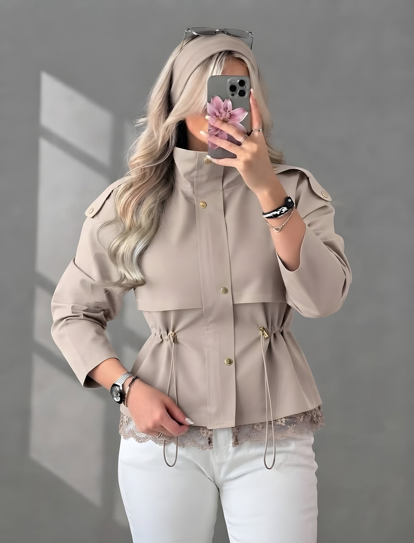 بارانی کوتاه دخترانه مزونی