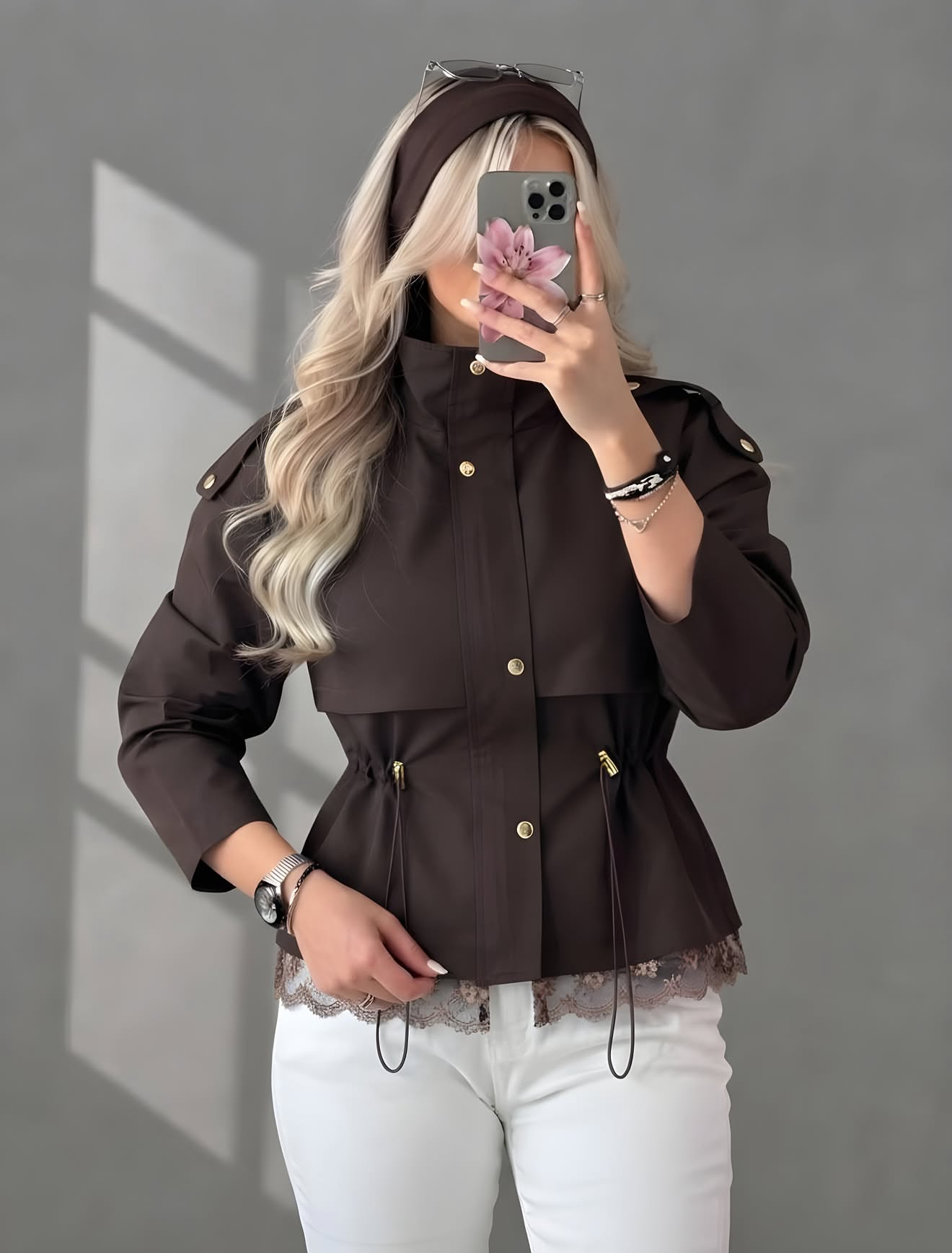 بارانی کوتاه دخترانه مزونی